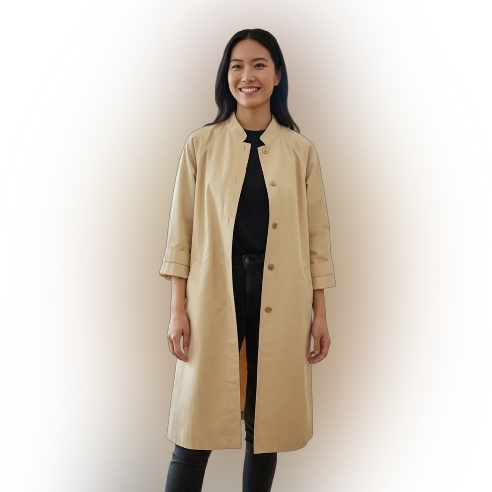 ✨ Vintage Designer Albert Nipon Long Yellow Duster/Trench